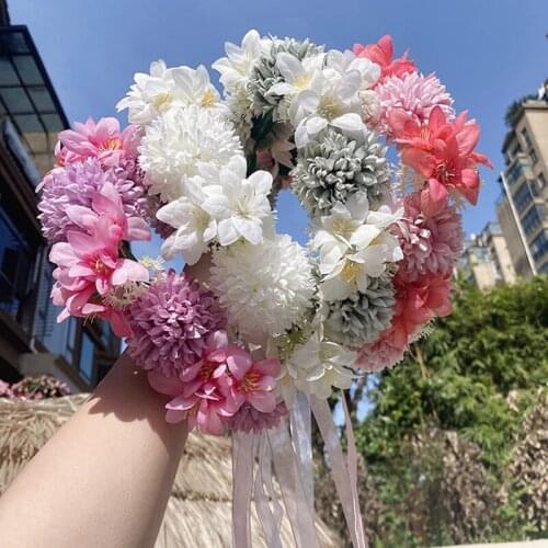 2021 Bohemia Flower Bezel Hair Accessories Women Headband Girls Hairband Opaska Do Wlosow Diademas Bandeau Pour Cheveux