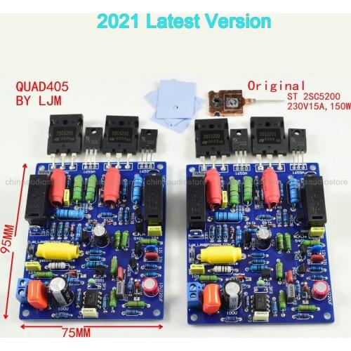 One Pair LJM 100W *2 Stereo Power Amplfier AMP Ref Quad 405,High Quality Amplifier Board For DIY