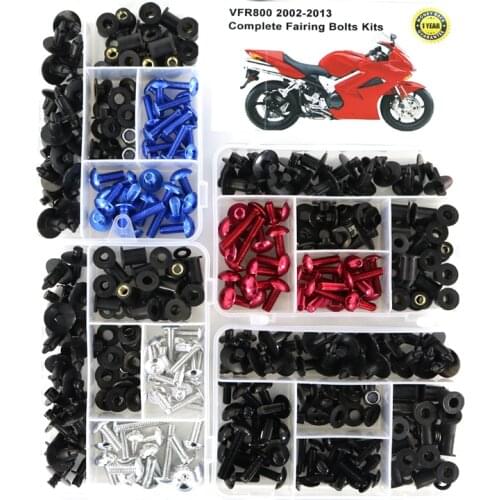 Fit For Honda VFR800 2002-2013 Motorcycle Complete Full Fairing Bolts Kit Kits Cowling Windshield Bolt Screws Fairing Clips