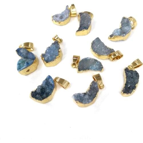 Natural Stone Quartz Pendants Crystal Cluster Necklace Pendant for Jewelry Making DIY Necklace Accessories10x24mm