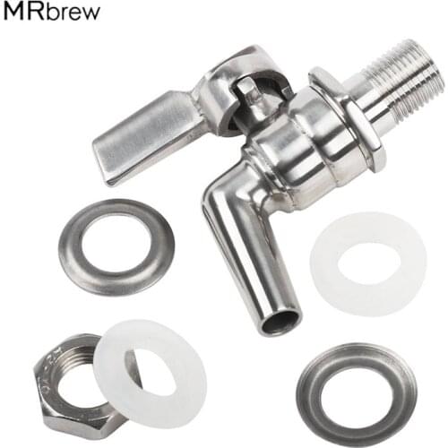 Stainless Steel 3/8' Faucet Tap for Home Brew Barrel Fermenter Wine Beer Beverage Juice Dispenser Spigot Drink Fridge Kegs