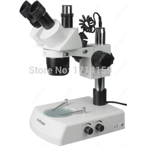 Engravers, gemologists-AmScope Supplies 5X-10X-15X-30X Trinocular Stereo Microscope with Top & Bottom Lights