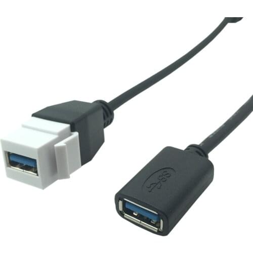 USB 3.0 A Male(Female) to A Female Extension Keystone Jack Coupler Connector Cable Adapter Converter 0.2m
