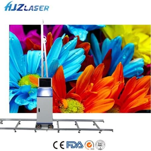 Vertical inkjet outdoor 3d printer print on the wall