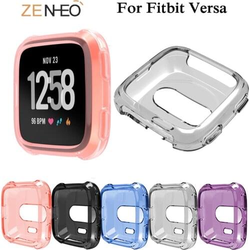 TPU Protector Case Cover Shell For Fitbit Versa smart watch Protective Shell Coverage 360 Degree frame For Fitbit Versa Cases