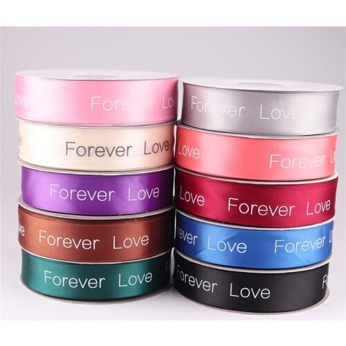 ZOTOONE 2.5MM 50Yard Love Printed Satin Ribbon Sewing Accessories DIY Decorative Arts & Crafts Gift Baking Wrap Ribbon