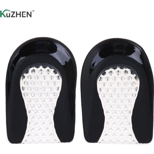 1Pair Foot Pain Soft Inserts Women Men Height Increase Heel Pad Insoles Cushion Shock Absorption Relief Heel Cup
