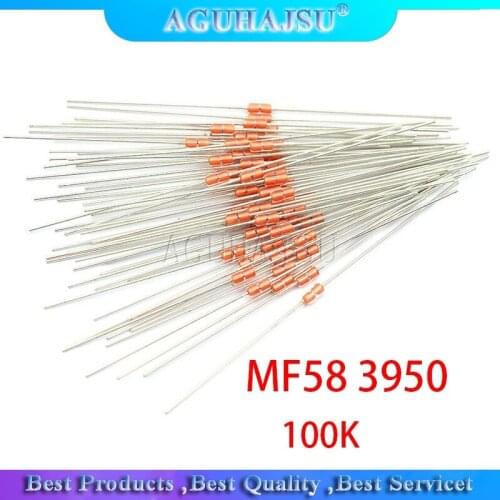 20 pcs Thermal Resistor NTC MF58 3950 B 100K ohm 5