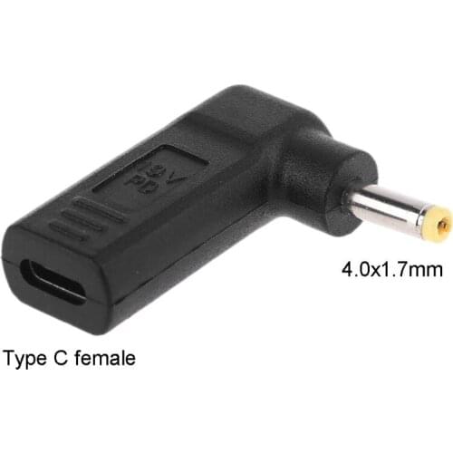 USB Type C Plug DC Jack Power Adapter USB-C Female to 4.0x1.7mm Male Converter for Le-novo Laptop Accessories ABCD