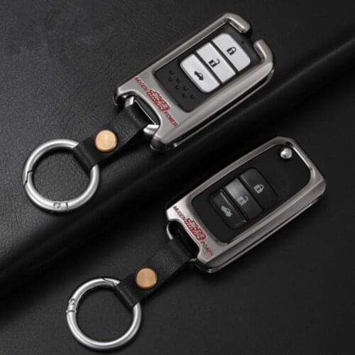 Zinc Alloy Car Key Case Cover For Honda Hrv Civic 2017 Accord 2003-2007 Cr- v Freed Pilot Civic CR- V HR-V Jade Crider Odyssey