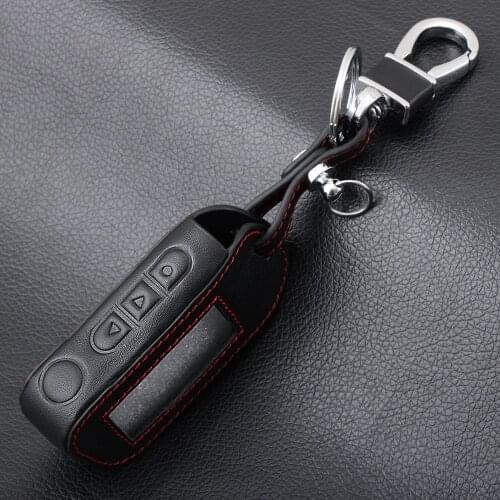A93 A96 A63 Keychain Leather Cover Key Case for Starline A93 Two Way Car Alarm Remote Controller LCD Transmitter