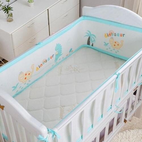 Breathable Crib Bumper Pads For Standard Crib Padded Crib Liner Set For Baby Safety Bumper Guardrail Crib Rail Padding