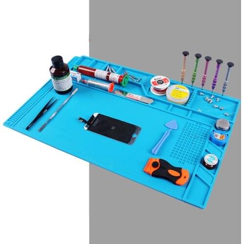 Phone Repair Tools 55x35cm/24X22cm Heat Insulation Silicone Mat Desk Maintenance Platform BGA Soldering Station for Phone Repair