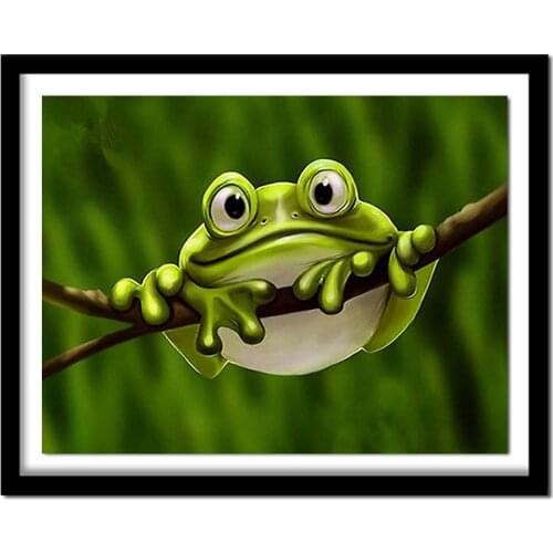 Frog Animal 5D DIY Full Diamond Painting Needlework Embroidery Cross Stitch Round Resin Rhinestone Room Decoration Gift