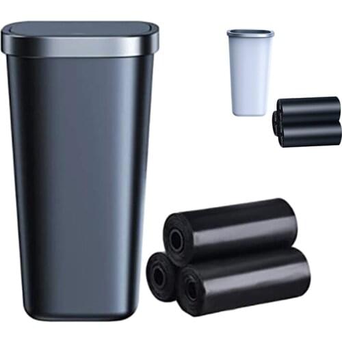 Mini Trash Can Lid Car Dustbin Car Cup Holder Trash Can Trash for Cars Offices Bedrooms ,Get Random Garbage Bags