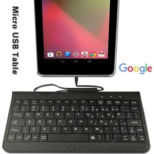 Black Leather Case+USB Keyboard with Stand for Google Nexus 7 1st Gen/Nexus 7 2nd Gen Computer Case Tablet Accessories