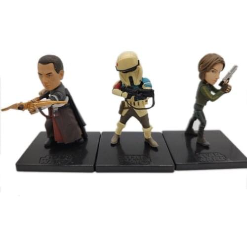 Bandai Animation Star Wars Mini Imperial Stormtrooper PVC Model Toy Collection Ornaments Gifts for Children