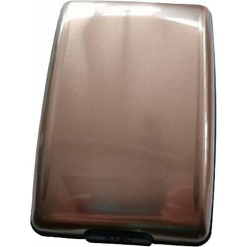 1 Pc Men Aluminum Bank Card Holder Blocking Hard Case Wallet Solid Credit Card Anti-rfid Scanning Protect Card Holder Box Casual