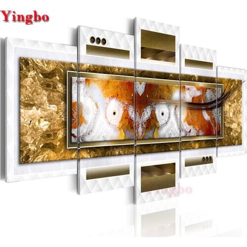 Full Square round drill diamond painting abstract art mosaic sale diamond Embroidery modern minimalist decor 5 pcs set