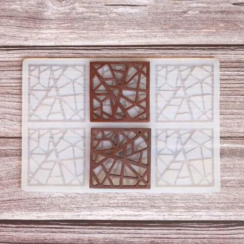 Hollow irregular square Shape Chocolate Stencil Cake Decorating Silicone Mold Transfer Sheet Baking Stencil Chablon