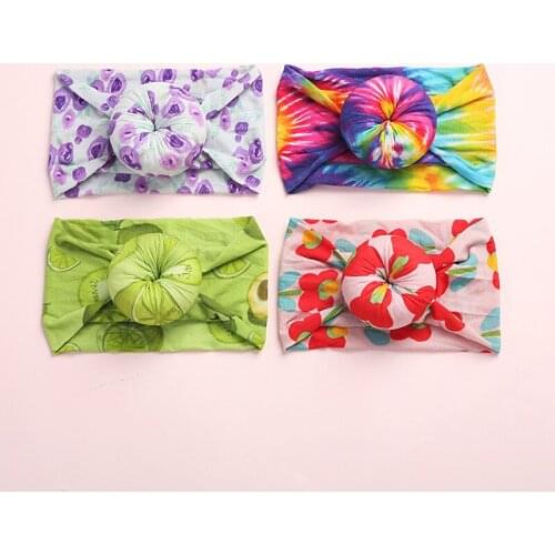 Baby Headband Nylon Newborn Hair Bands Bohemia Girls Donuts Headwrap Wide Infant Turban Soft Hair Accessories Toddler Bandage