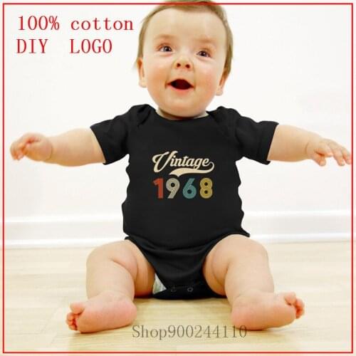 Retro Vintage 1968 Father Wonderful birthday gift Idea Born in 1968 Classical 1968 Birth Year Cotton Bodysuits baby One-Pieces