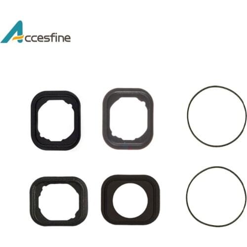10PCS/Lot New Home Button Holder Rubber Gasket Ring Spacer Adhesive Sticker For iPhone 5 5c 5s 6 6S 7 8 Plus Replacement Parts