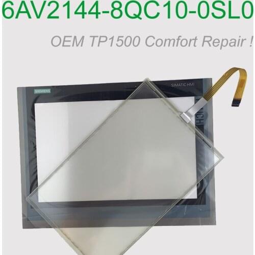 Touch Panel for 6AV2 144-8QC10-0SL0 6AV2144-8QC10-0SL0 OEM TP1500 Comfort INOX Touch Screen Glass Digitizer and Protective Film