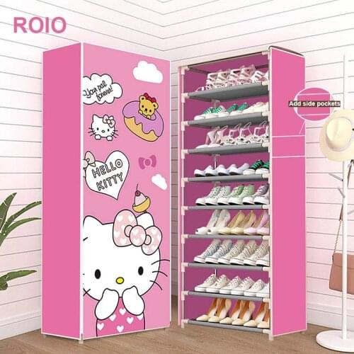Multilayer Nonwoven Shoe Cabinet Balcony Hallway Home Large Storage Removable Dustproof Moistureproof Cabinet Simple Shoe Rack
