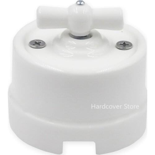 Home Improvement Ceramic Knob Switch Personalized Fashion Wall Led Light Switch Black White Brown