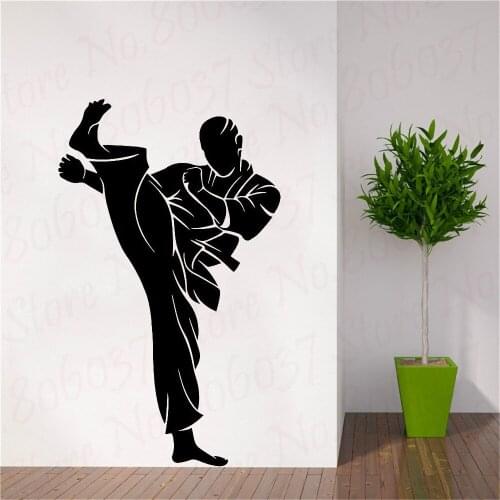 Vinyl Sticker Judo Silhouette Sport Karate Martial Arts Competition Girls Boys Room Poster Mural Decal Wall Art Decor WL975