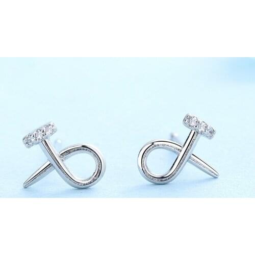 2021 Exaggerated Design Nailes Earring Fashion Women Silver Plated Body Penetration Earrings Fashion Women Hip Hop Party Jewelry