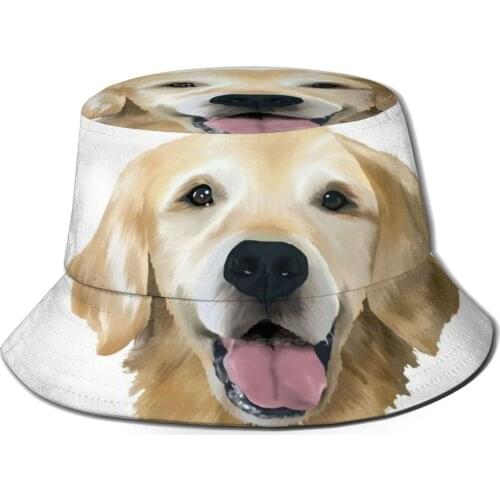 Golden Retriever Women Men Fisherman Hats Bucket Caps Goldenretriever Dog Puppy Puppydog Boxer Adorable Trending Popular