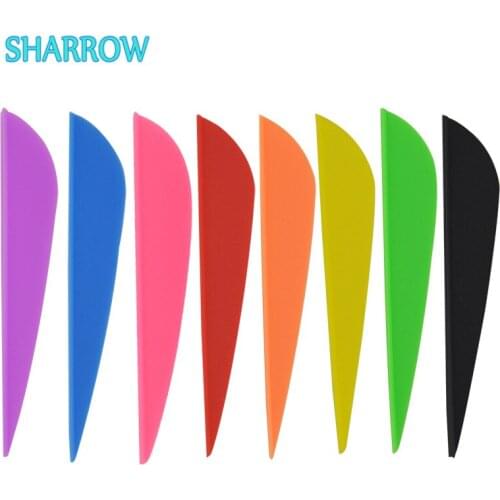 100pcs 3inch Arrow Feather Rubber Water Drop Shape Fletching for Archery Arrows Outdoor Sports Shooting Hunting Accessories DIY