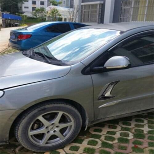 2pcs ABS Plastic Car Side Vent Air Flow Fender Intake Sticker Shark Gills Side Vent Sticker Car Simulation Side Vents Decorative