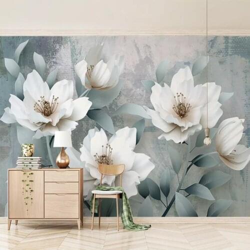3D Wallpaper Modern Retro Flowers Photo Wall Mural Living Room Bedroom Home Decor Background Wall Painting Papel De Parede Sala