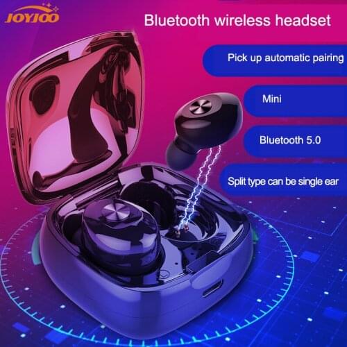 Mini Wireless Earphones 5.0 XG-15 Stereo Bass Noise Cancelling Sports In-Ear Earbuds with Digital Charge Box