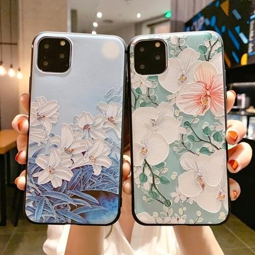 New flower pretty floral mobile phone case cover for iphone 12 11 pro max 7 8 plus x xr xs max