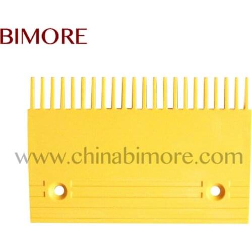 Escalator lift Parts Escalator Comb Length 206mm Width 130mm Install Size 145mm 22T Yellow Plastic