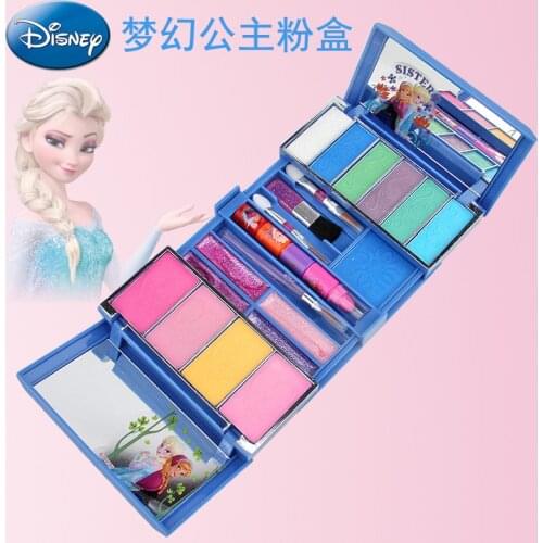 Disney girls Princess elsa anna frozen Box Cosmetic set Toys Washable Makeup Makeup Pretend Play toys