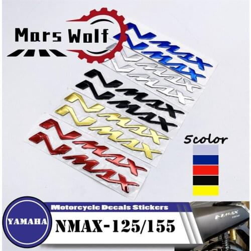 For Yamaha NMAX155 125 NMAX 155 Motorcycle Decals Stickers Emblem Badge 3D Decal Raised Tank Wheel Tank Decals Applique Emblem