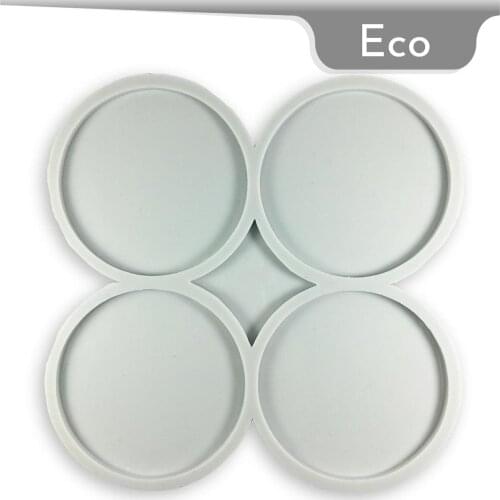 Mold-it Eco Coaster Round Silicone Mold Epoxy Resin Mold Diy Silicone Making Molds Mould Crystal Craft UV Frame Plate