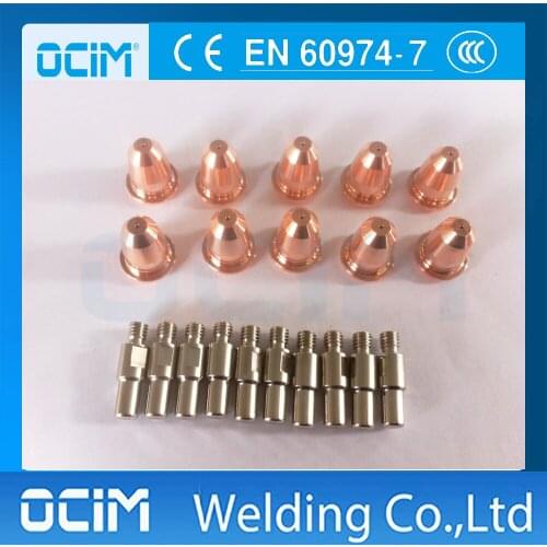 20PCS S45 Plasma cutting torch consumables parts PD0116-08 Nozzle Tip & PR0110 Electrode