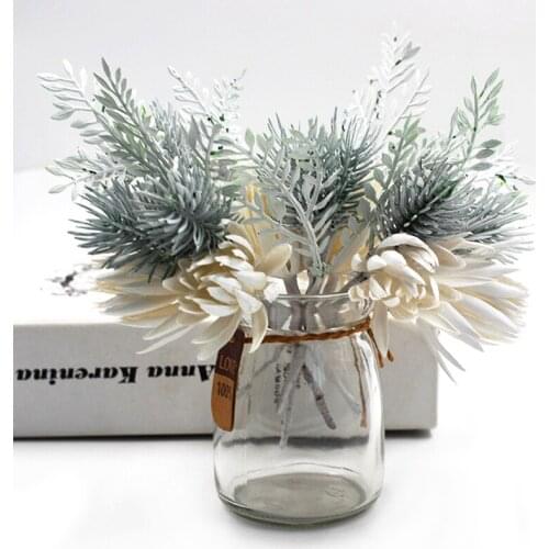 Artificial Flowers Pine Grass Flower Wedding Craft Scrapbook Christmas Decor