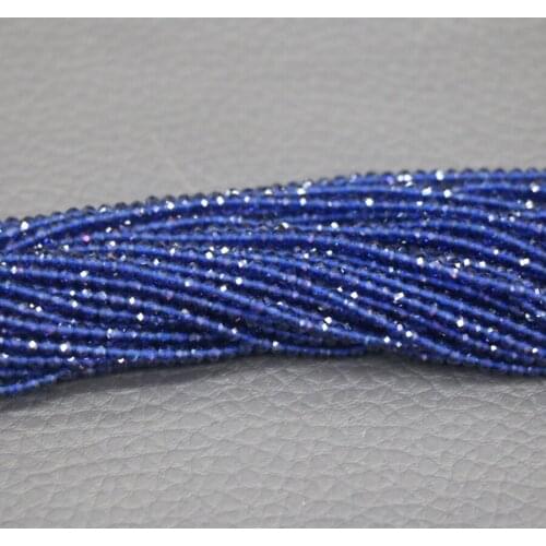 CS Flash Faceted Cut Round Blue Zircon Crystal Loose Beads 2mm/3mm Amazing Glass Stone For Bracelet Necklace DIY Jewelry Making