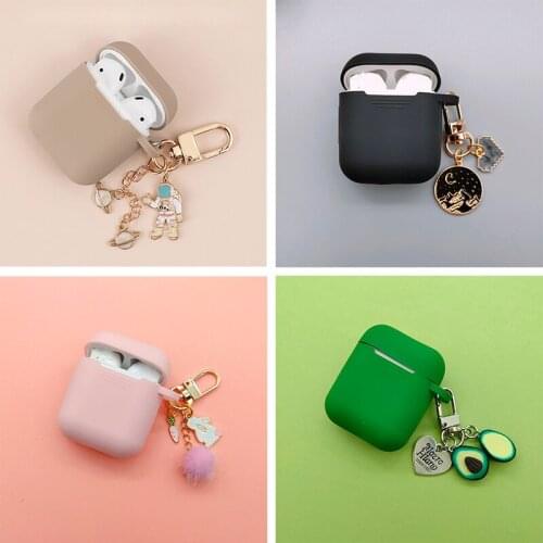 Cosmic Astronaut Spaceman keychain Silicone Case for Apple Airpods 1 2 Accessories Case Protective Cover Bag Box Earphone Case