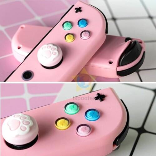 ABXY Key Sticker Joystick Button Thumb Stick Grip Cap Protective Cover For Nintendo Switch Joy-con Controller Skin Colorful Case