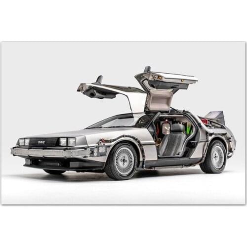 Wall Art Home Decor Painting 1985 DeLorean DMC 12 HD White Car Print Modern Posters Cool Canvas Cuadros Modular Picture For Gift