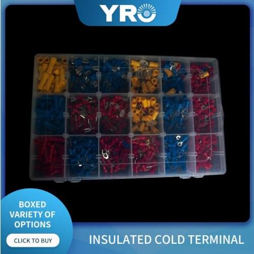 Nylon 66 U-shaped O-shaped pre-insulated cold-pressing terminal male and female combination set