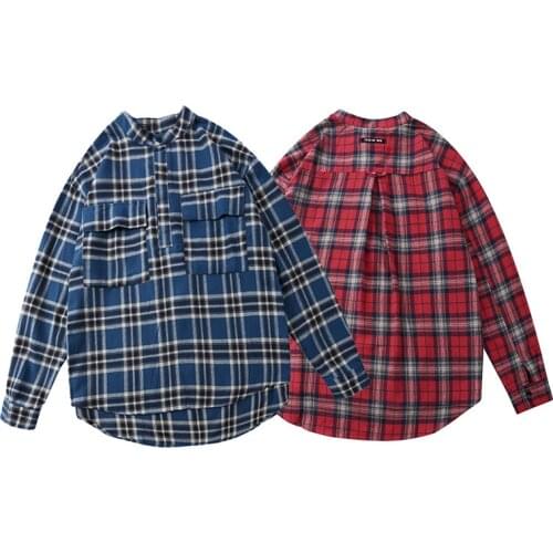 2020 new cotton mens shirt trend hip-hop shirt collarless long-sleeved womens shirt 95% cotton autumn jacket high quality